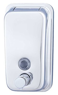 Jofel - Distributeur de savon mural, rechargeable avec savon liquide de 0,5 l, distributeur vertical de savon pour la salle de bains, valve anti-gouttes et anti-corrosion, Classic ALL1006
