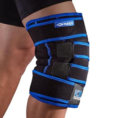 Shock Doctor Unisex Adult Ice Recovery kompresyjne wsparcie na kolano, czarne, L/XL
