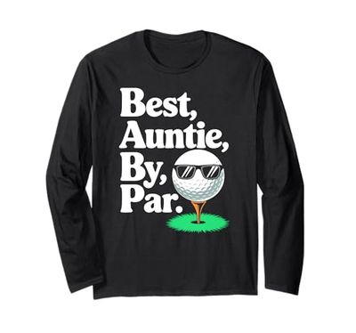 Best Auntie By Par Cool Golf Themed Golfing Auntie Maglia a Manica
