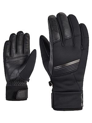 Ziener KLEO - Guanti da sci da donna, per sport invernali, antivento, soft-shell, nero, 7,5