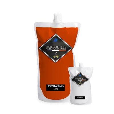BARBOUILLE - Bar-Résine Tutti A Casa - Résine Epoxy Bi-Composants - Effet Brillant - Peinture Mur, Plafond, Boiserie, Carrelage & Métal - Lessivable - COV A+ - Fabriquée En France - 750 ml