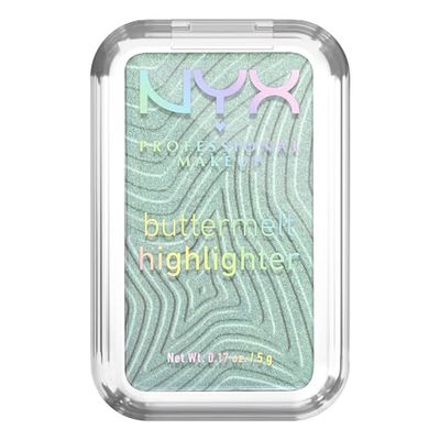 NYX Professional Makeup Illuminante In Polvere, Per un Look Radioso e Luminoso, Effetto Glow e Finish Perlato, Formula Ultra Sfumabile, Buttermelt Highlighter, Tonalità: 20 Butta Mint, 5 g