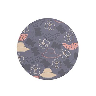 Questo Casa, Round Digital Printed Mouse Pad, Non-Slip Base, for Office and Home, Diameter:22cm