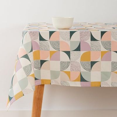 BELUM | Stain Resistant Tablecloth Size 100 x 140 cm - Extra Soft Touch Tablecloth Colour Multicolor - Tablecloth 100% Made in Spain Fabric 100% Organic Cotton - Tablecloth Model 0120-381