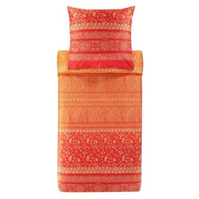 Bassetti Brenta 9327378 - Juego de Cama y Funda de Almohada (135 x 200 cm y 1 Funda de Almohada de 80 x 80 cm), Color Mandarina O1