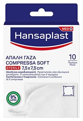 Hansaplast Compressa Soft Sterile 7,5x7,5cm 10pz