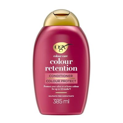 OGX | Après-shampooing Colour Retention (bouteille de 385 ml) – Après-shampoing protecteur pour prolonger la couleur – Après-shampoing pour aider à protéger les cheveux colorés