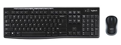 Logitech MK270 Combo Tastiera e Mouse Wireless per Windows, Layout Inglese QWERTY - Nero