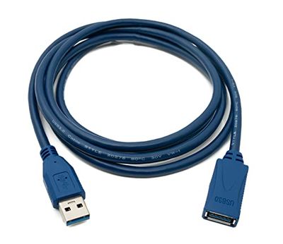 System-S Câble USB 3.0 de Type A mâle vers Femelle - 180 cm - Bleu
