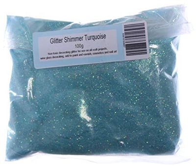 Gemz Shimmer 100 g High Sparkle Glitter Craft, make-up, nagelkonst, ansikte och kropp, vinglasdekoration, tårttopp, turkos