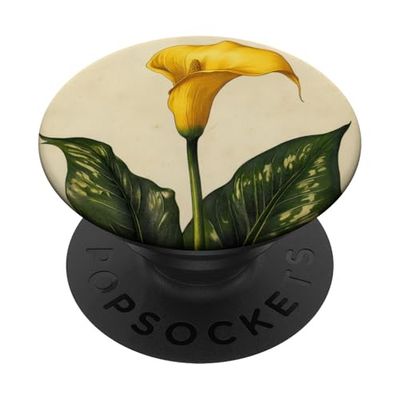 Calla Lily Floral Vintage Científica Ilustración Flor PopSockets PopGrip Adhesivo