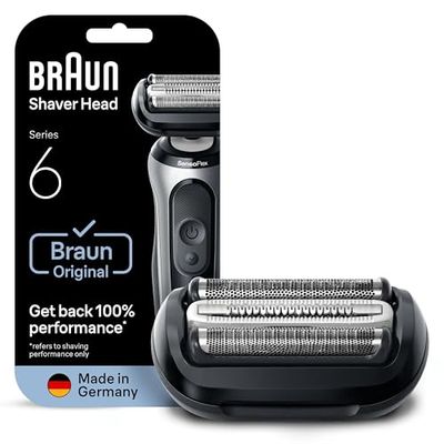 Braun Series 6 Electric Shaver Original Replacement Head, Get Back 100% Performance, Compatible with 60, 61, 62 Generations Shavers, 64B
