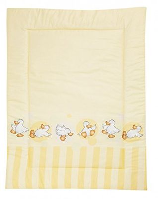 Alvi - 612152434 -"Happy Duck", Coperta/tappeto per gattonare, motivo: Paperelle, Giallo (gelb)