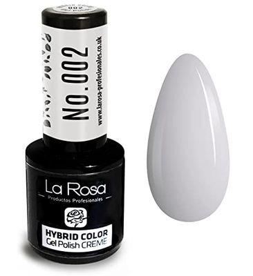 LA ROSA UV LED Esmalte De Uñas En Gel Híbrido, Duradero Y Muy Fácil De Aplicar, Sin Acetona, Perfecto Para El Arte De Las Uñas, Bricolaje En Casa O En Un Salón De Uñas, 9 ml (Perla)