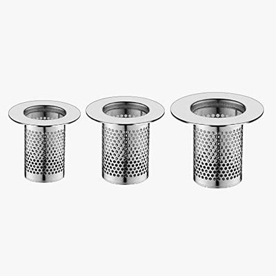 CNSZNAT Paquete de 3 coladores de Drenaje de Ducha, colador de Drenaje de Suelo, colador de Fregadero de Acero Inoxidable para baño, Lavabo, bañera, desagüe, tamaño de Agujero de 1.25 a 2.16 Pulgadas