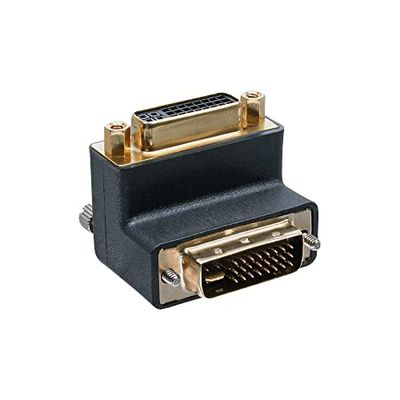 InLine 17781W DVI-I adapter (90 graden gebogen, Digital Plus Analoge 24 Plus 5 stekker-naar-bus)