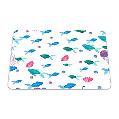 Bonamaison, Alfombrilla Rectangular para ratón con Estampado Digital, Base Antideslizante, para Oficina y hogar, tamaño: 22 x 18 cm