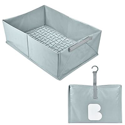 BÉABA Opvouwbaar babybadje, ultracompact, stijlvol en trendy, praktische opbergruimte, minimale ruimte, eenvoudig te gebruiken, Camele'o pop-upbad, blauw - compatibel met Béaba Getransacteerd