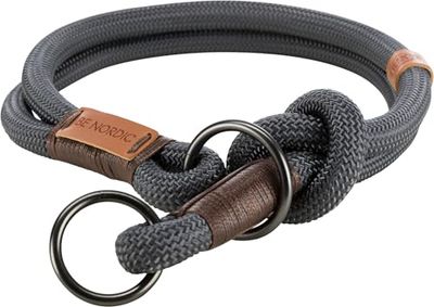 TRIXIE BE Nordic educatieve halsband, maat L - XL: 55 cm/13 mm, donkergrijs/bruin, hond