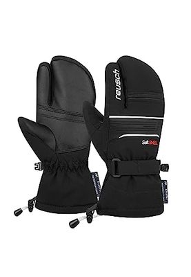 Reusch Kondor R-TEX® XT Junior Lobster - Guanti da bambino, caldi, impermeabili, traspiranti, 5, nero/bianco