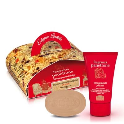 Helan - Zapach Panettone, pudełko na dłonie z mydłem i kremem perfumowanym, idealne jako pudełko na prezent dla kobiet