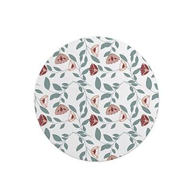 Questo Casa, Round Digital Printed Mouse Pad, Non-Slip Base, for Office and Home, Diameter:22cm