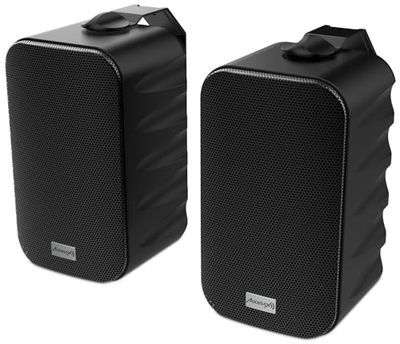 Audibax Delta 32 BT Black Pair of Bluetooth Speakers – High-Performance Active Wall Speakers – Bluetooth Compatible – High Frequency Range (100Hz-20kHz) – Surround Sound