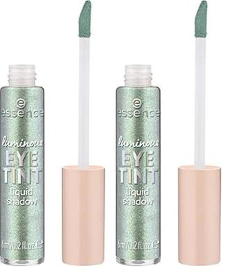 Essence Cosmetics luminous EYE TINT liquid shadow fard à paupières liquide, longue durée, luminescent, chatoyant (6ml) (Lot de 2)