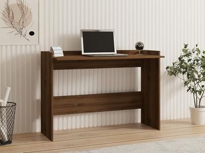 Hanah Home Bureau d'étude scandinave, Noyer, 120 x 85 x 40 cm, Panneau de Particules 100% mélaminé, épaisseur 18 mm, Multi-Usage avec Rangement supplémentaire