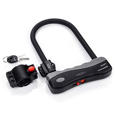 meteor Catena con lucchetto per bicicletta - Alta Sicurezza Antifurto da bici - Motociclista Ciclismo Mtb Bmx - Lucchetto a combinazione o con una chiave - accessori bicicletta (U)