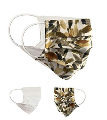 BaF Community-maskers Set van 2 stuks Unisex geïmproviseerd masker Omkeerbaar mondbeschermingsmasker Mond- en neusbescherming Omkeerbaar masker met motief katoen BCI Wasbaar