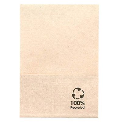 Garcia de Pou Feel Green Mini-Servis Napkins Recycled 1 Ply 23 Gsm in Box, 17 x 17 cm, Cellulose, Cream, 30 x 30 x 30 cm