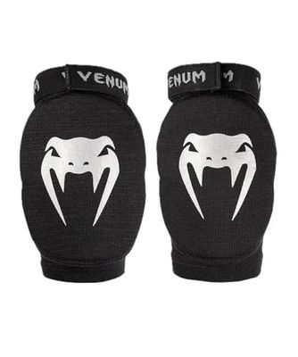 Venum, Kontact Elbow Protectors, Men's, XL, Black/Silver