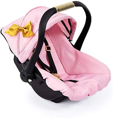 Bayer Design 67990AA Accessoires pour Poupon, siège Auto Easy Go avec Ceinture, Convient pour Neo Vario Landau de poupées, Rose, Or