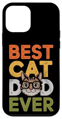 Best Cat Dad Ever: Retro Cool Cat Graphic Custodia per iPhone 12 mini