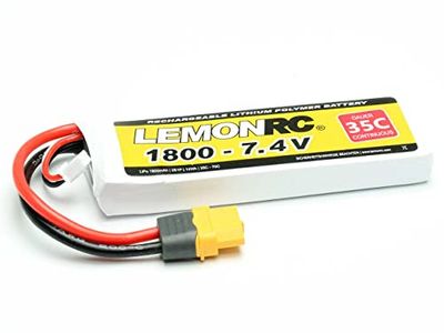 LemonRC Paquete de baterías de construcción de maquetas (LiPo) 7,4 V 1800 mAh Número de Celdas: 2 35 C Softcase XT60