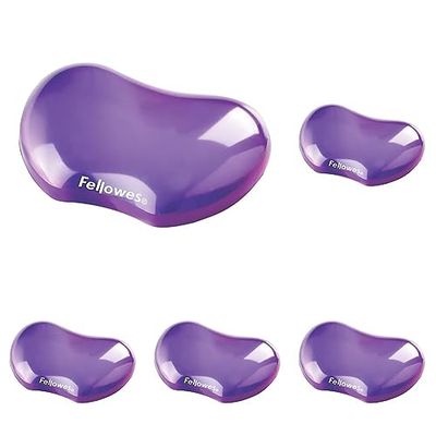 Fellowes 91477-72 Pad Poggiapolsi Crystals Gel, Viola (Confezione da 5)