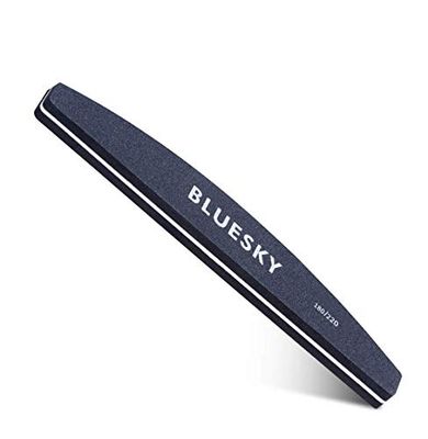 BLUESKY Nagelbuffer böjd 180/220, böjd nagelbuffert, dubbelsidig, dubbla grade, professionella nageltillbehör, manikyr och pedikyrverktyg, 30 g