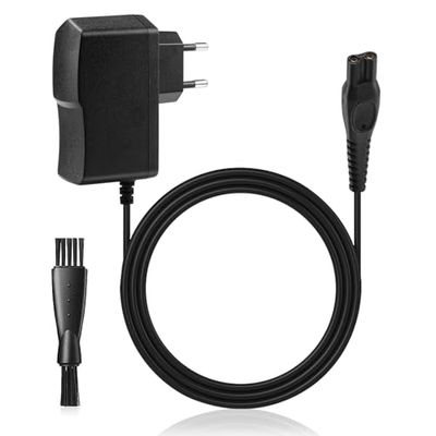 GlasFlength Caricatore Rasoio Elettrico per Philips HQ8505, 15V Caricabatterie per Regolabarba Uomo QG3200 QG3300 Series QT4050 Câble de Charge CRP136 für Philips PT720 HQ8830 RQ1250 (Nero)