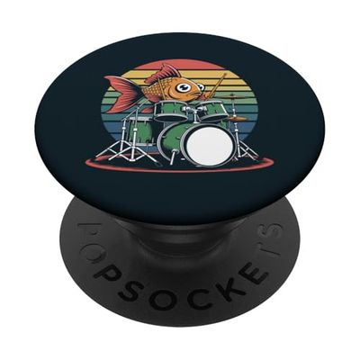 Baterista Goldfish Tambor Goldfish PopSockets PopGrip Adhesivo
