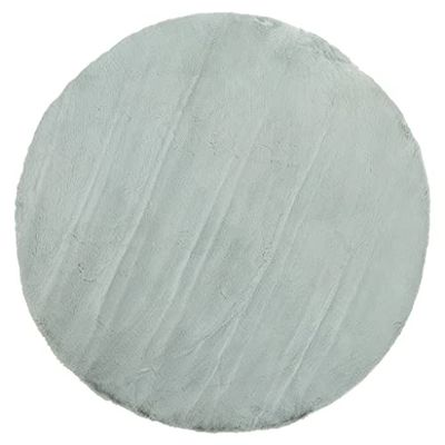 Rug Fluffy 160Cmround Duckegg
