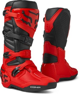 FOX RACING Comp Motorlaarzen voor heren, Neon Rood, 45 EU