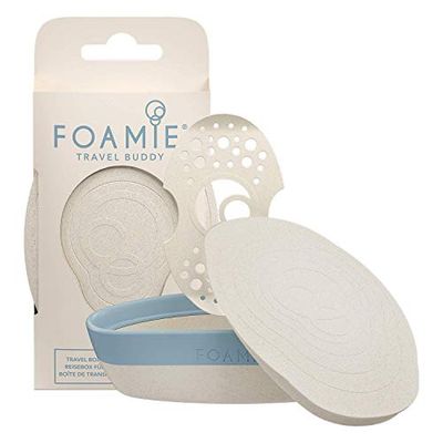 Foamie Portasapone da viaggio blu e beige Travel Buddy, Porta sapone solido sostenibile 100% impermeabile, Porta saponetta da viaggio o portasapone doccia