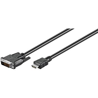 Ewent High Speed HDMI to DVI Cable Adapter, Full-HD 1080p, 2 Meters, Black