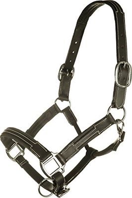 HKM Sports Equipment Licol en Cuir Souple, Marron, Frange