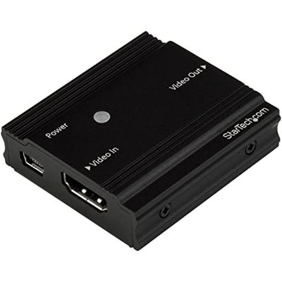 StarTech.com Amplificador de sinal HDMI - Extensor de sinal HDMI - 4K a 60 Hz - até 9 metros com cabo convencional