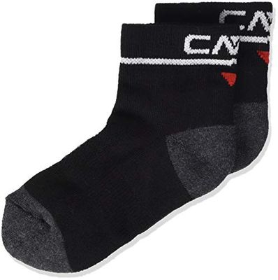 CMP Chaussettes de course en coton unisexe pour enfant. S noir