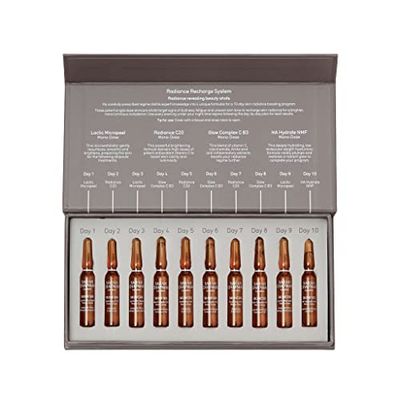 Sarah Chapman Radiance Recharge System, 10 Day Ampoule Programme For Recharging and Brightening Dull Skin, 10 x 1 ml