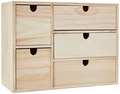 Artemio 14002158 - Mueble con cajones (Madera, 35 x 15 x 26 cm), Color Beige