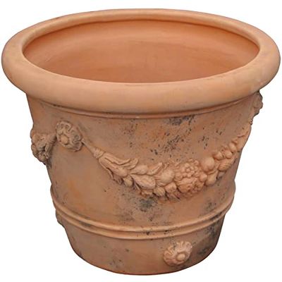 Biscottini Vasi terracotta grandi da esterno 82x62x82 cm Made in Italy | Vasi per piante grandi artigianali | Vaso terracotta grande